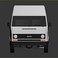 Modern White Commercial Van 3D Rendered Design With Reflective Surface