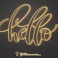 Artistic Hello Neon Light Decorative Lighting Fixture for Modern Home Decor