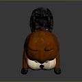 Cute Cartoon Beaver Plush Toy With Brown Body And Big White Nose