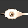 Golden Magic Lamp as Decorative Household Item with Curved Handle and Ornamental Base