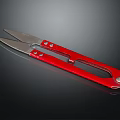 High Quality Red Handle Metal Scissors For Hardware Tools Professional Use 3d model