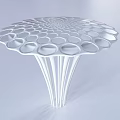 Modern Pergola Structure With Intricate Hollow Top And Elegant Support Columns