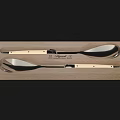 Stainless Steel Cutlery Set With Wooden Handles And Serving Spoons In Wooden Case