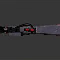 Advanced Futuristic Mechanical Weapon Featuring Multiple Barrels Glowing Missiles And Metal Details