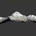 Beautiful Natural Mountain Landscape With Snowy Peaks And Rugged Terrain Features