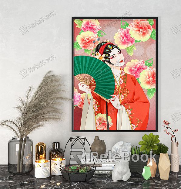 New Chinese figure painting decorative painting model