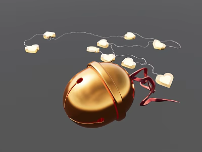 Modern Decorative Light Heart-shaped Light Bell 3d model