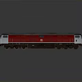 Vintage Red Train With Gray Roof Windows And Reflection In Gray Background