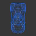 Blue And Yellow Two Tone Sports Car With Sleek Aerodynamic Exterior Design