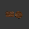 Rustic Solid Wood Bench And Round Table Simple Furniture For Home Decor