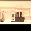 Warm Light Tone Modern Clothing Store With Exquisite Interior Design And Neat Womenswear