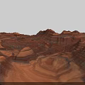 Colorful Eroded Terrain With Layered Geological Formations And Natural Texture