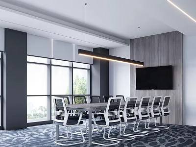 Modern Meeting Room Meeting Table and Chair 3d model