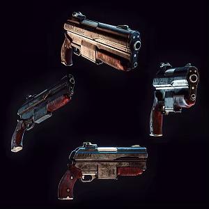 Pistol Firearms Weapons 3d model