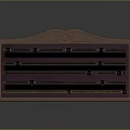 Wooden Storage Equipment With Pink Panels Multiple Compartments And Metal Fasteners