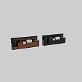 Modern Kitchen Cooking Appliances With Green Grill Sink And Wooden Black Countertop Cabinets