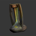 Artistic Sculpture Carving Vase With Colorful Glaze Symmetric Handles And Floral Patterns