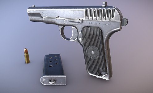 TT33 pistol 3d model