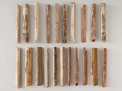 Natural Wood Pieces With Diverse Textures And Colors For Home Decor And Craft Projects 3d model