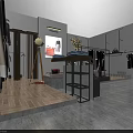 Modern Clothing Store Interior Design With Mannequins Clothing Racks Green Plants And Tile Flooring
