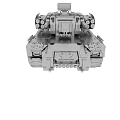 Gray Military Tank 3D Model With Turret Cannon Tracks And Protective Cage Structure
