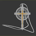 Cross Pendant Necklace With Chain Stylish Fashion Accessory For Daily Outfit