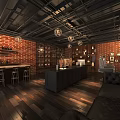Stylish Beauty and Hair Salon Interior With Brick Walls Pendant Lights Workstations and Product Shelves