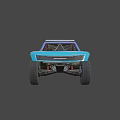 Starry Patterned Pickup Truck Featuring Blue Purple Body And Rear Spare Tire