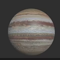 Jupiter The Largest Planet In Solar System With Colorful Stripes And Atmospheric Features