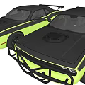 Green And Black Modified Muscle Car With Sports Exterior Design And Custom Parts