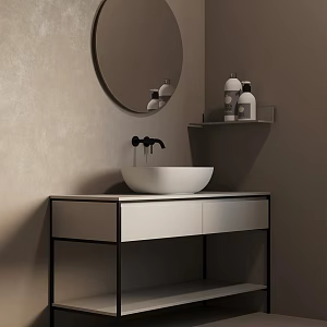 Silent Bathroom Cabinet Mirror Rack 3d model