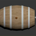 Traditional Wooden Barrel With Metal Hoops Wooden Legs Bung And Tap