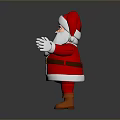 Scary Santa Claus Character In Red Costume With Open Mouth Sharp Teeth And Outstretched Hands
