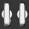 Modern White Computer Towers With Sleek Curved Design And Reflective Base Units