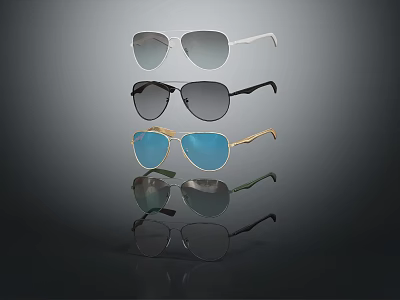 Modern glasses sunglasses 3d model