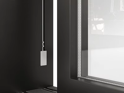Sleek Modern Casement Window With Black Frame Clear Glass And Contemporary Design Elements 3d model
