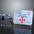 Household Spray With Umbrella Logo Metal Label And Red White Design