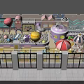 Colorful Playground Design Featuring Carousel Tents Balloons And Interactive Game Areas