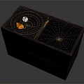 Life Smart Electronic Device With Modern Black Wooden Enclosure And Circular Control Panel