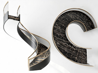 modern spiral staircase 3d model