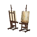 Premium Wooden Art Easels With Canvas And Adjustable Stands For Painting