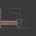 Elevator Hallway With Wooden Doors Stone Slab Steps Hanging Pendant Lights And Wall Lanterns
