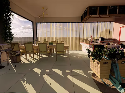 Modern Milk Tea Shop Milk Tea Dessert Shop 3d model