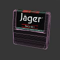 Jäger Texturadio Black Electronic Device With Red And White