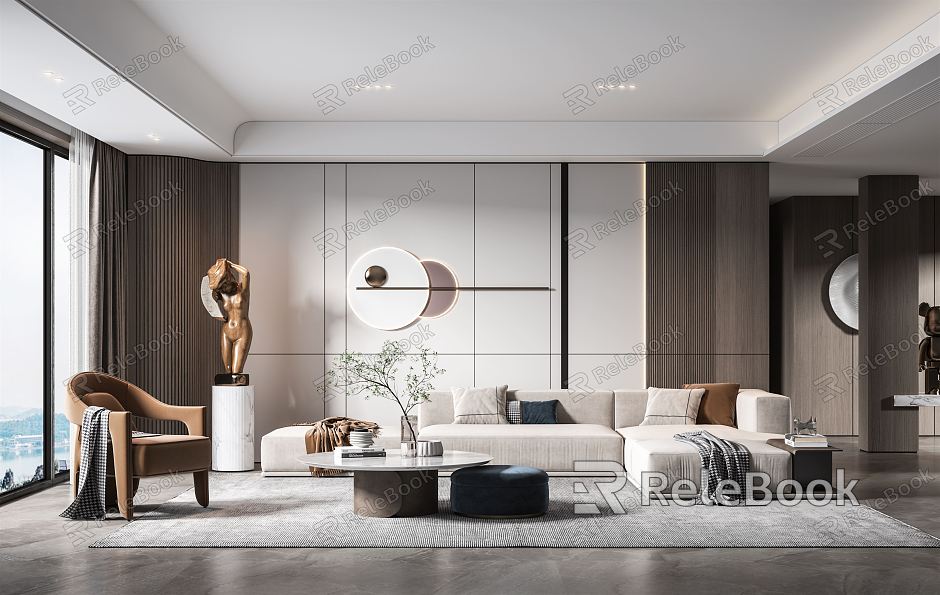 modern living room model