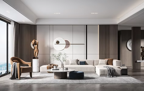 modern living room 3d model