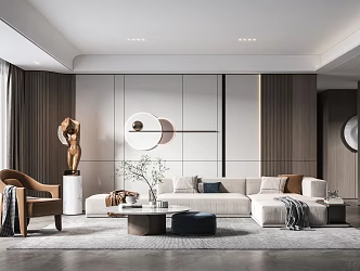 modern living room 3d model