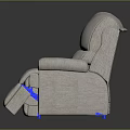 Light Beige Three Seater Sofa With Soft Upholstered Fabric And Modern Living Room Design