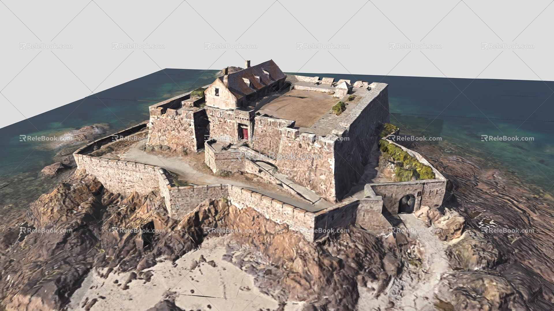 Fort Castle Scan Castle Scan Island Change to Ruins and Historic Sites 3d model