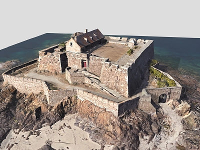 Fort Castle Scan Castle Scan Island Change to Ruins and Historic Sites 3d model